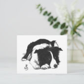 Doggust 2019 Border Collie Briefkaart (Staand voorkant)