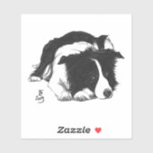 Doggust 2019 Border Collie vierkante sticker (Vel)