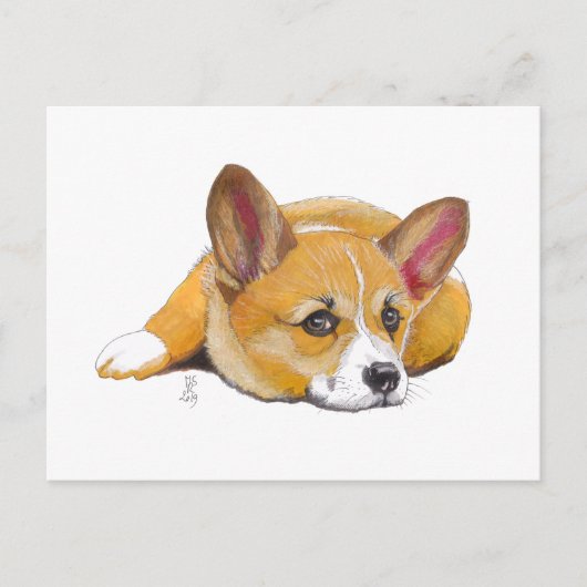 Doggust 2019 Corgi Briefkaart (Voorkant)