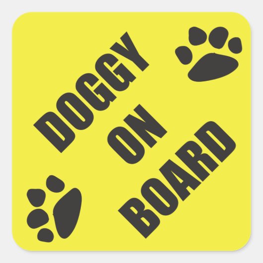 Doggy aan boord van de Sticker (Voorkant)