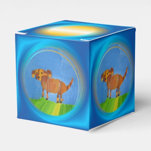 Doggy Art van kinderen Bedankdoosjes (Voorkant Zijde)