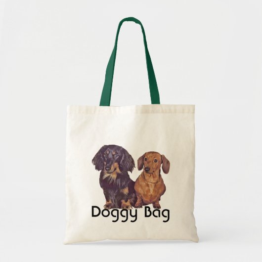 Doggy Bag - Long Hazard and Smooth Dachshund Tote Bag (Voorkant)