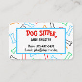 Doggy behandelt patroon diverse kleuren eenvoudig visitekaartje (Voorkant)