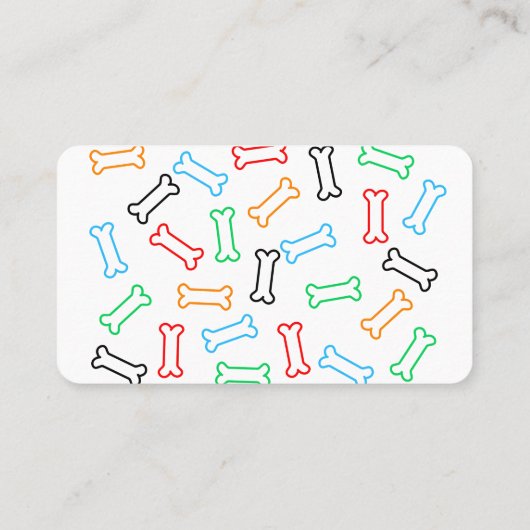 Doggy behandelt patroon diverse kleuren eenvoudig visitekaartje (Achterkant)