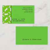 Doggy-Botten Visitekaartje (Voorkant / Achterkant)