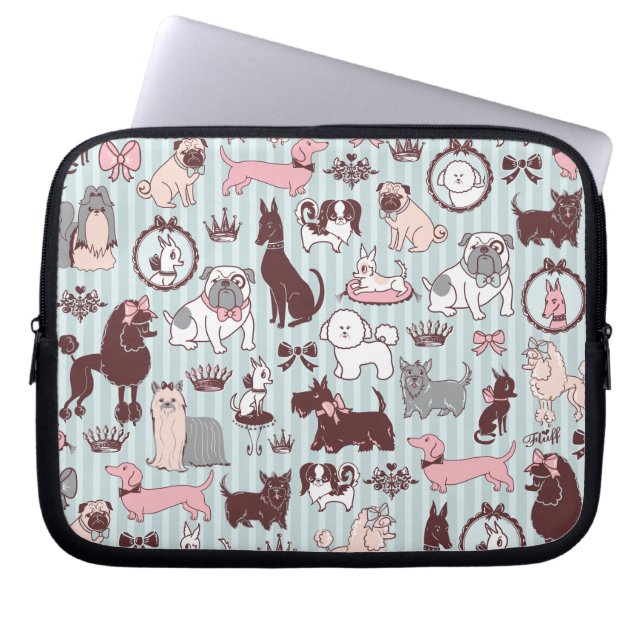 Doggy Boudoir-laptophoes Laptop Sleeve (Voorkant)