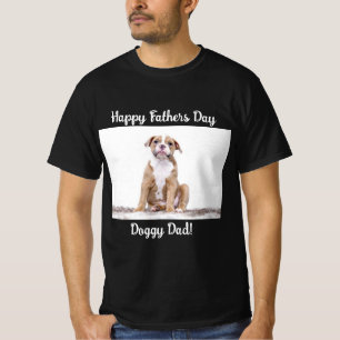 Doggy Dad Vaderdag Aangepaste foto T-shirt