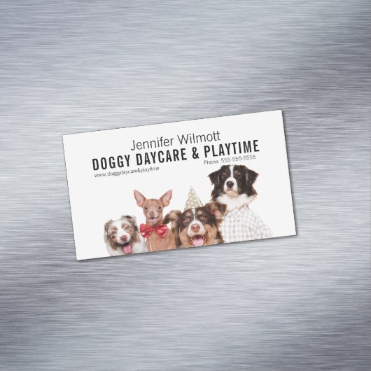 Doggy Daycare Magnetisch Visitekaartje (Voorbeeld)