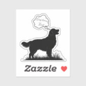 Doggy Daydreams: gepersonaliseerde Retriever Silho Sticker (Vel)