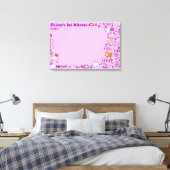 Doggy Dog Canvas Bat Mitzvah Sign-In Memory Board (Insitu (Slaapkamer))