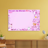 Doggy Dog Canvas Bat Mitzvah Sign-In Memory Board (Insitu (Woonkamer))
