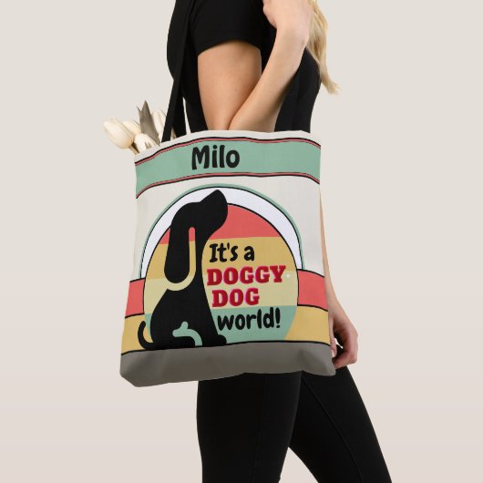  Doggy Dog Naam Tote Bag (Dichtbij)