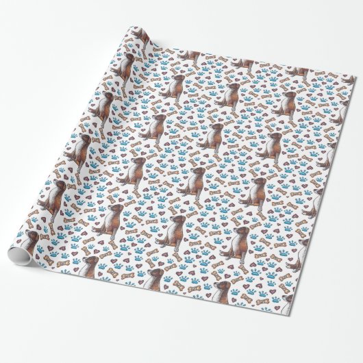 Doggy Dog Ruff Cadeaupapier (Uitgerold)