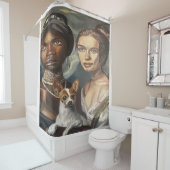 Doggy en de dames douchegordijn (In situ)