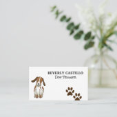 Doggy en Dog Paw Prints | trainer Visitekaartje (Staand voorkant)