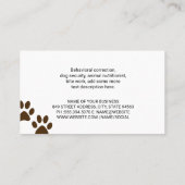Doggy en Dog Paw Prints | trainer Visitekaartje (Achterkant)