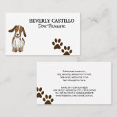 Doggy en Dog Paw Prints | trainer Visitekaartje (Voorkant / Achterkant)