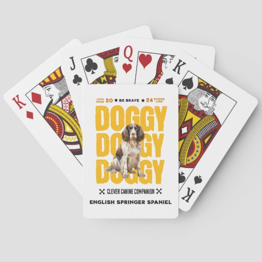 Doggy Engels Springer Spaniel Pokerkaarten (Achterkant)