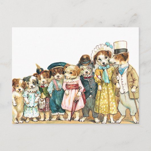 Doggy Family Briefkaart (Voorkant)