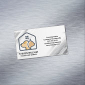 Doggy Kat House Logo | Services voor dierenwinkels Magnetisch Visitekaartje (Voorbeeld)
