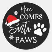 Doggy kerstcadeautje, pooch, Custom Dog Biscuit Ronde Sticker (Voorkant)