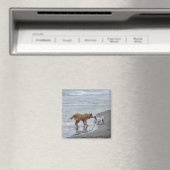 "Doggy Kisses" Magnet (Insitu (Vaatwasser))