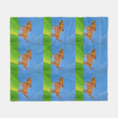 Doggy: "Kunst van kinderen" Fleece Deken (Voorkant (Horizontaal))