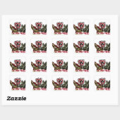 doggy love valentijn vierkante sticker (Vel)