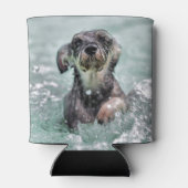 Doggy Paddle Cute Dog Swimming Blikjeskoeler (Achterkant)