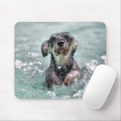 Doggy Paddle Cute Dog Swimming Muismat (Met muis)