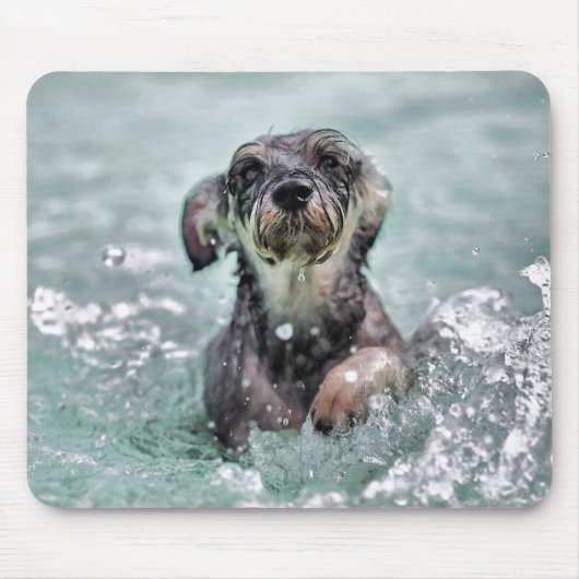 Doggy Paddle Cute Dog Swimming Muismat (Voorkant)