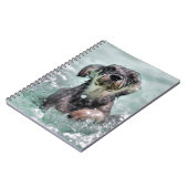 Doggy Paddle Cute Dog Swimming Notitieboek (Linkerzijde)