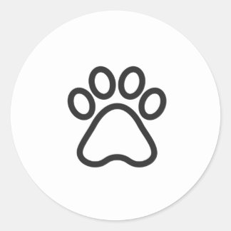 Doggy Paw Print Ronde Sticker