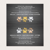 Doggy Paw Prints | Dierendiensten Visitekaartje (Buitenkant ongevouwen)