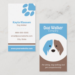 Doggy Paw voor Dog Walker Visitekaartje