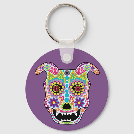 Doggy Sugar Skull sleutelhanger (Voorkant)