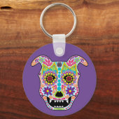 Doggy Sugar Skull sleutelhanger (Achterkant)