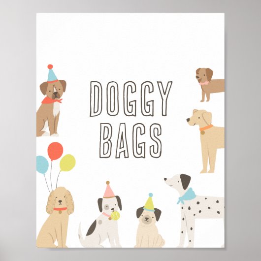 Doggy Tassen Puppy Party Verjaardag Favorieten Tek Poster (Voorkant)