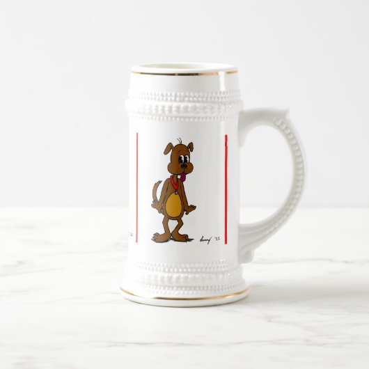 Doggy Toon Stein Bierpul (Rechts)