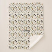 Doggy Treat Botten and Paws Sherpa Deken (Voorkant)