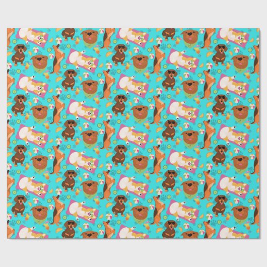 Doggy Vacation Cadeaupapier (Vlak)