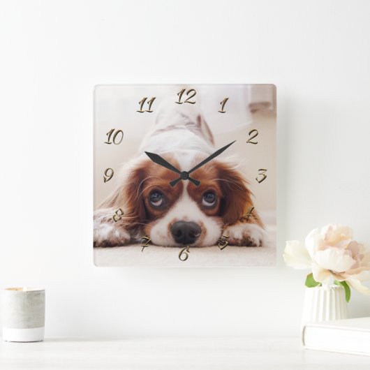 Doggy Vierkante Klok (Huis)