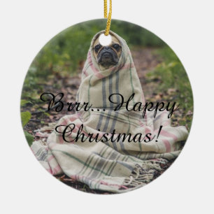 Doggy voelt koud aan keramisch ornament