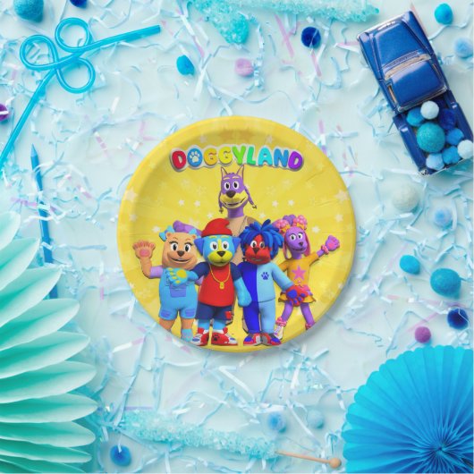 Doggyland Borden Papieren Bordje (Feest)