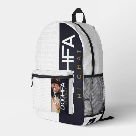 DOGHFA BEDRUKTE RUGZAK (Achterkant Hoek Rechts)