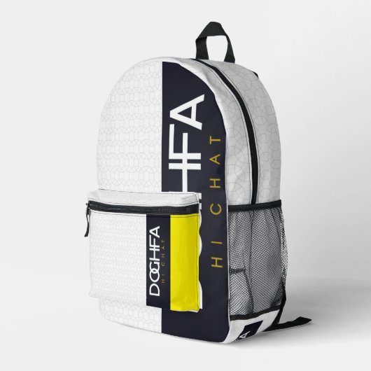 DOGHFA BEDRUKTE RUGZAK (Achterkant Hoek Rechts)