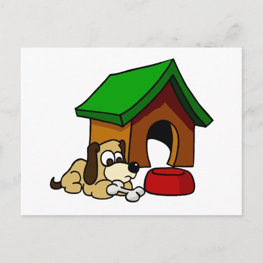 Doghouse Scene Briefkaart (Voorkant)