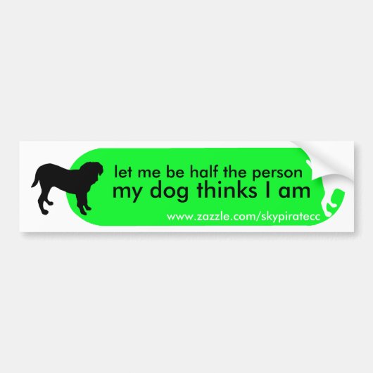 Dogisme's 'Oreders Prayer' Green Bumpersticker (Voorkant)