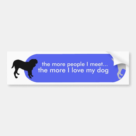 Dogisme's "True Love" Blue Bumpersticker (Voorkant)