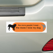 Dogism's "True Love"-Sinaasappel Bumpersticker (Op auto)